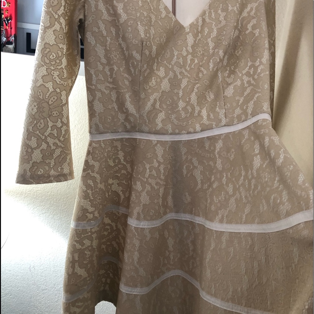 BEBE ♥️ Lacy V neck mini dress